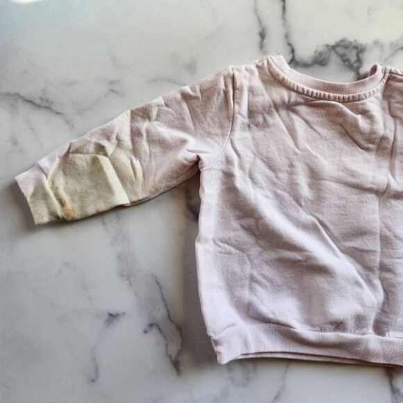 Minnie mouse face girls toddler 3t pink crewneck sweater Disney pullover - Picture 4 of 7